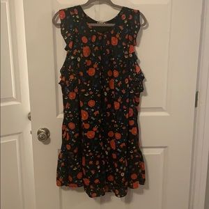 Never worn - J Crew ruffle sleeveless floral dress